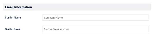 Email sender contact information in Time Slot WordPress admin dashboard