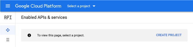 Create a Google Project