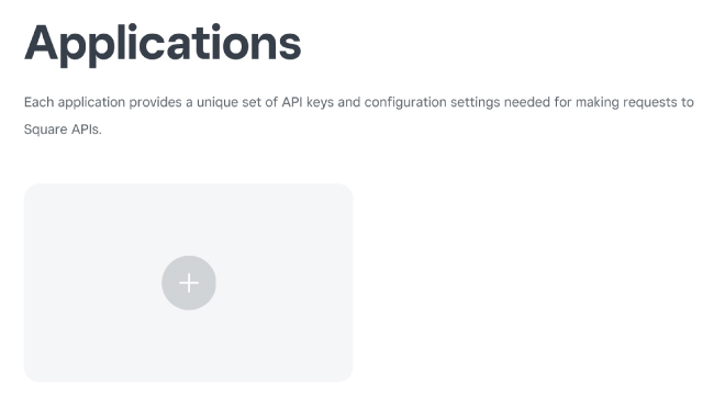 Add an application for a Square booking form