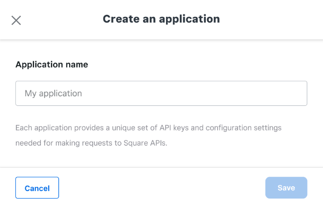 Create an application for a Square booking form