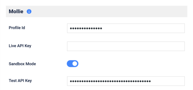Turn on sandbox mode to test Stripe payments on the Time Slot booking form