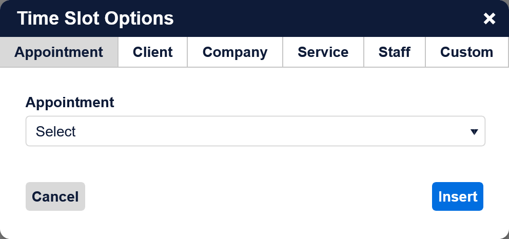 Easily insert appointment info into email with the Time Slot booking plugin